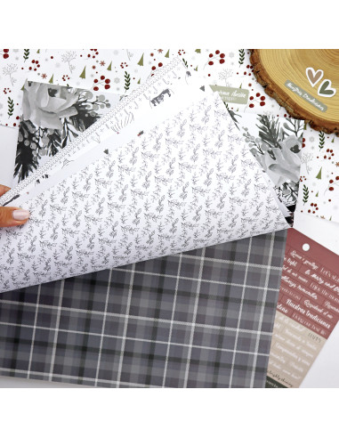 Paper pad 12x12" | Mistletoe & Holly collection by Mamen Montero
