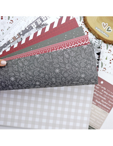Paper pad 12x12" | Mistletoe & Holly... Paper pad 12x12" | Mistletoe & Holly...