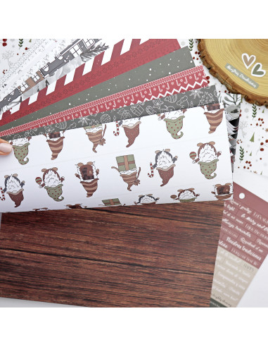 Paper pad 12x12" | Mistletoe & Holly... Paper pad 12x12" | Mistletoe & Holly...