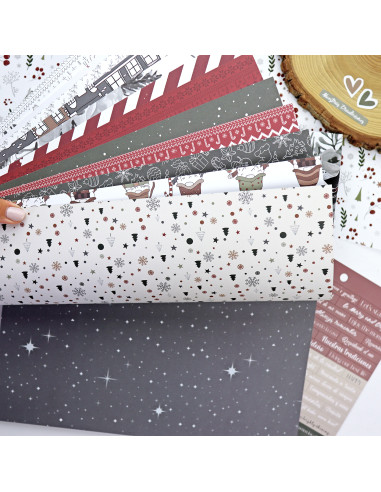 Paper pad 12x12" | Mistletoe & Holly... Paper pad 12x12" | Mistletoe & Holly...
