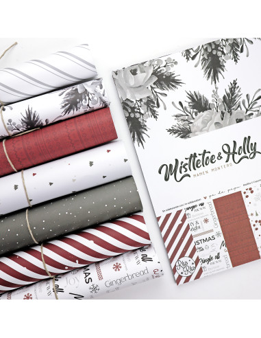 Paper pad 12x12" | Mistletoe & Holly... Paper pad 12x12" | Mistletoe & Holly...
