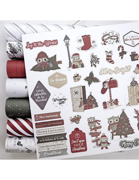 Mistletoe & Holly 12x12" paper pad | Mamen Montero design