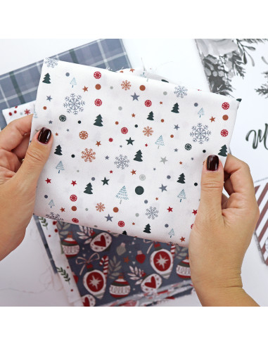 Alpes fabric | Mistletoe & Holly collection by Mamen Montero