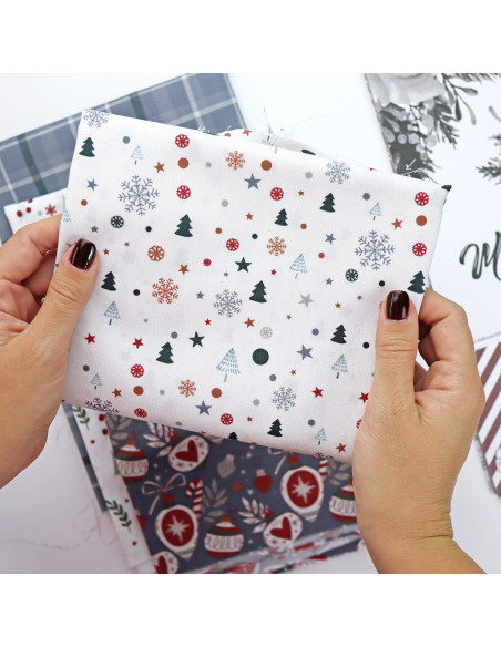 Alpes fabric | Mistletoe & Holly collection by Mamen Montero