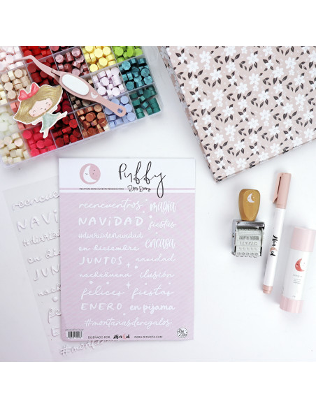 En Diciembre. White puffy stickers | Rita´s Diary