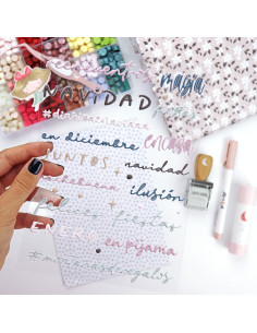 En Diciembre. Colorful puffy stickers  | Rita´s Diary 2