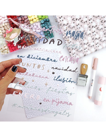 En Diciembre Color. Puffy stickers | Rita´s Diary