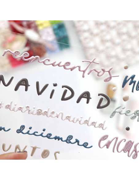 En Diciembre. Colorful puffy stickers  | Rita´s Diary
