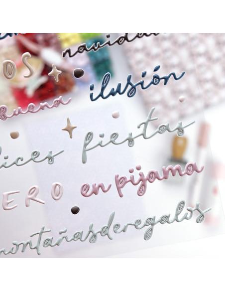 En Diciembre. Colorful puffy stickers  | Rita´s Diary