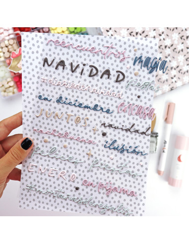 En Diciembre. Colorful puffy stickers  | Rita´s Diary