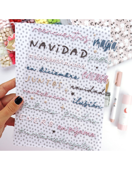 En Diciembre. Colorful puffy stickers  | Rita´s Diary