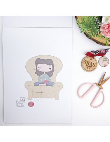 La Sra. Lola Ilustrations 9x12" paper pad | Alúa Cid design