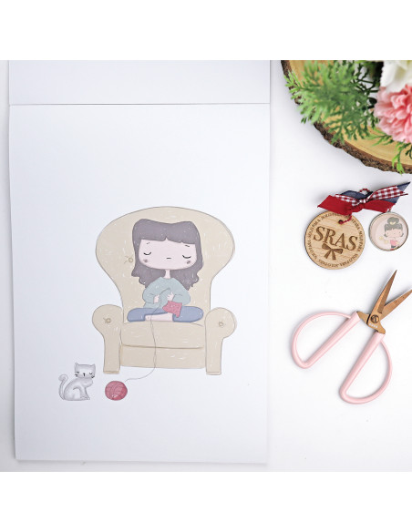 La Sra. Lola Ilustrations 9x12" paper pad | Alúa Cid design