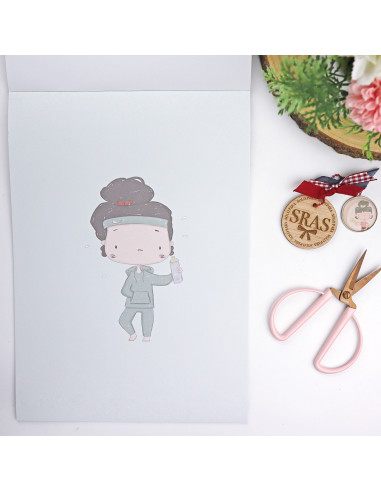 La Sra. Lola Ilustrations 9x12" paper pad | Alúa Cid design