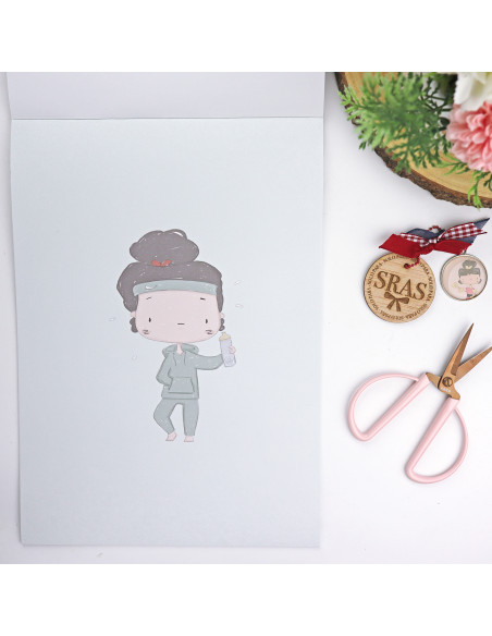 La Sra. Lola Ilustrations 9x12" paper pad | Alúa Cid design
