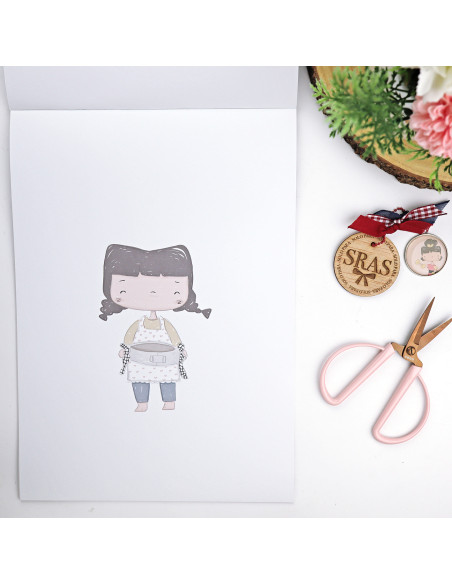 La Sra. Lola Ilustrations 9x12" paper pad | Alúa Cid design