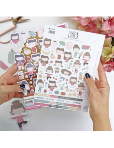 OUT La Sra. Lola puffy stickers | Alúa Cid design
