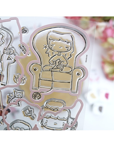 Tiempo para mí stamp & dies set | La Sra. Lola collection Tiempo para mí stamp & dies set | La Sra. Lola collection