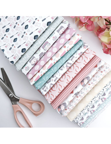 5m 100% Natural printed fabric | La...