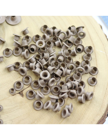 Pack of 500 eyelets in Pardo color