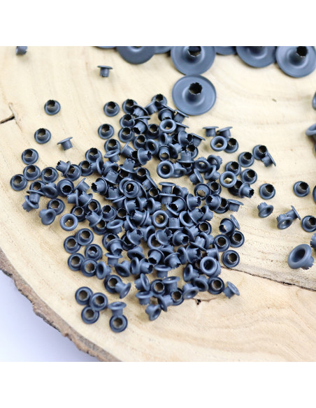 Pack of 500 eyelets in Antracita color