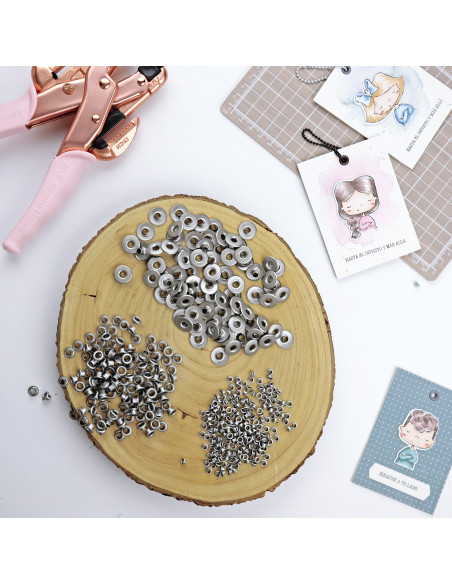 Pack of 500 eyelets in Plata color