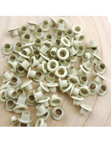 Pack of 500 eyelets in Mostaza color