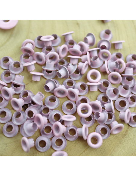 Pack of 500 eyelets in Rosa bebé color