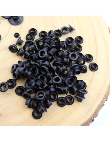 Pack of 500 eyelets in Negro color