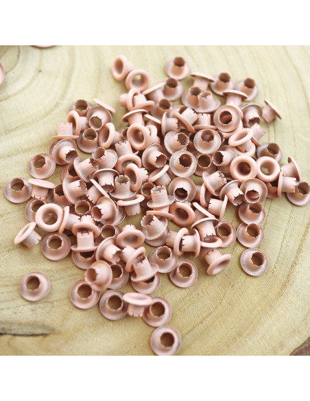 Pack of 500 eyelets in Melocotón color