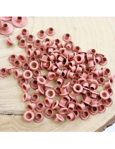Pack of 500 eyelets in Coral color 2