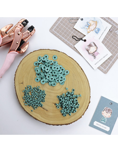 Pack of 500 eyelets in Rústico color