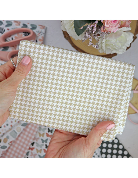 5m Pata de gallo Verano printed fabric | Rita's Diary collection