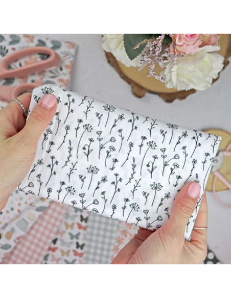 5m Ramitas BN printed fabric | Rita's Diary collection