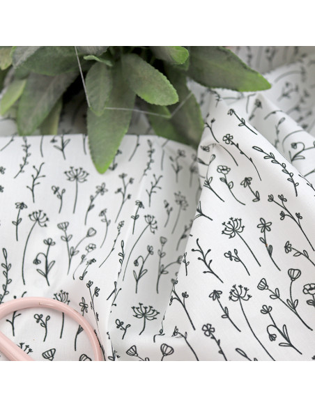 5m Ramitas BN printed fabric | Rita's Diary collection