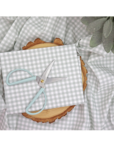 5m Minivichy Menta printed fabric | Rita's Diary collection