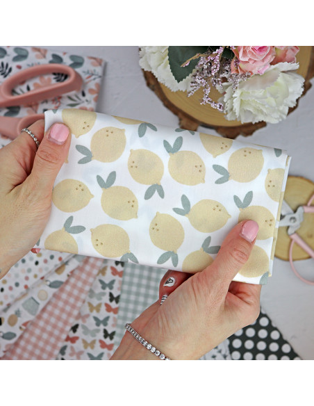 5m Medio limón printed fabric | Rita's Diary collection