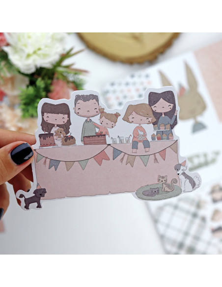 Ohana de fiesta Die-cuts of Alúa Cid