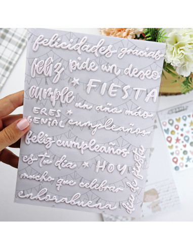 Mensajes de fiesta Puffy stickers of Alúa Cid