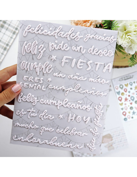 Mensajes de fiesta Puffy stickers of Alúa Cid