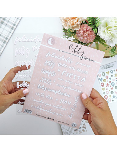 Mensajes de fiesta Puffy stickers of Alúa Cid