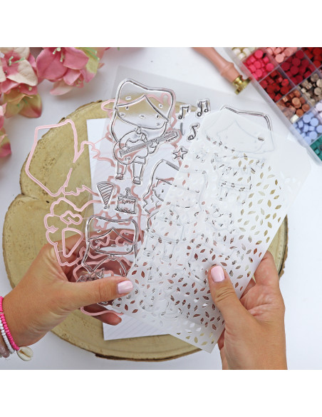 Familia de fiesta clear stamps set | Alúa Cid