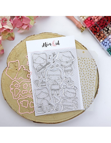 Familia de fiesta clear stamps set |...