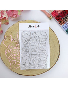Familia de fiesta clear stamp set | Alúa Cid
