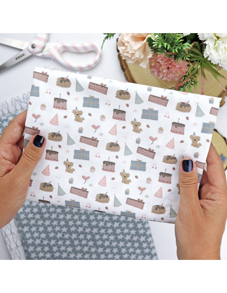 5m Cumpleaños printed fabric | Ohana de fiesta collection