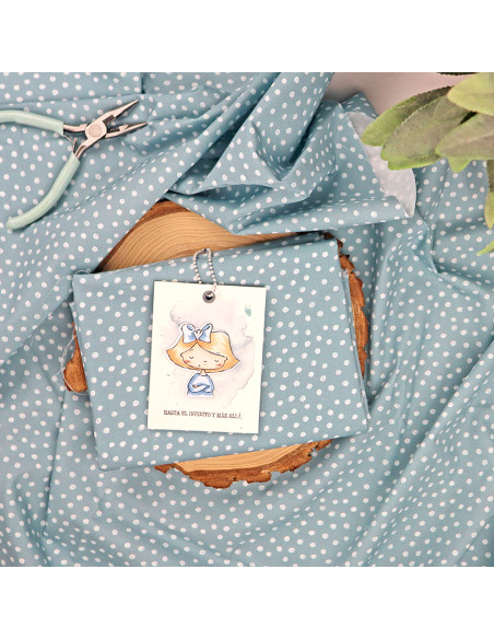 5m Pinchas Azul printed fabric | Rita's Diary by Alúa Cid