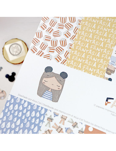 Fantasía 12" paper pad | Alúa Cid design