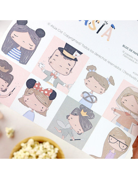 Fantasía Illustrations paper pad | Alúa Cid design