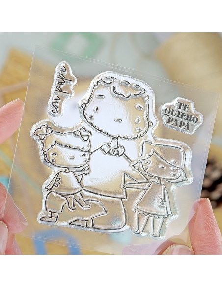 Con Papi clear stamp set | Alúa Cid