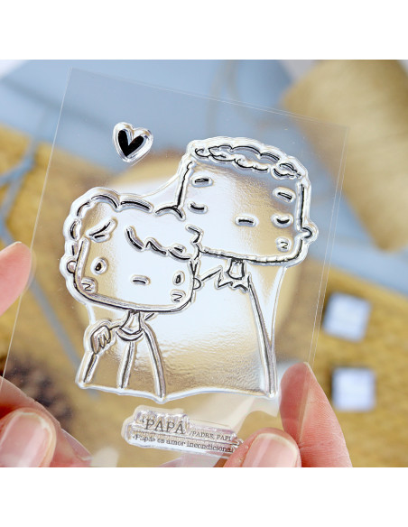 Papá Amor incondicional Clear stamp | Alúa Cid